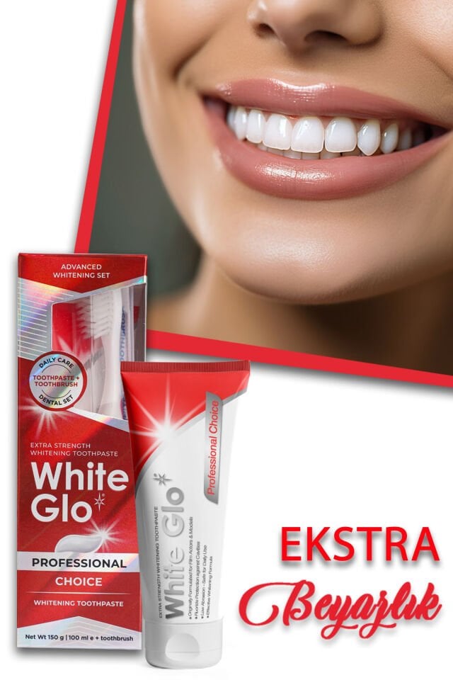 Ekstra Güçlü Beyazlatıcı Diş Macunu 150 g Set | Diş Fırçası & Esnek Diş Kürdanı Dahil