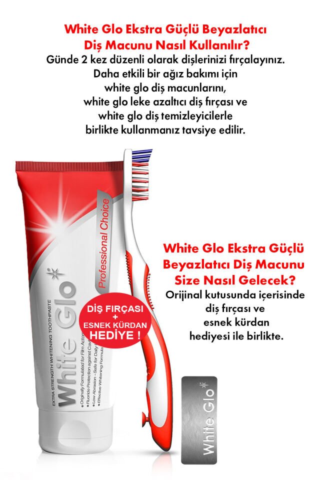 Ekstra Güçlü Beyazlatıcı Diş Macunu 150 g Set | Diş Fırçası & Esnek Diş Kürdanı Dahil