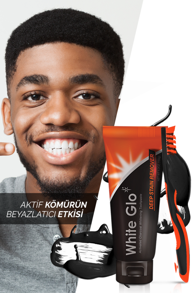 Aktif Karbon Kömürlü Derin Leke Çıkarıcı Beyazlatıcı Diş Macunu 150 G Set Fırça & Esnek Kürdan Dahil