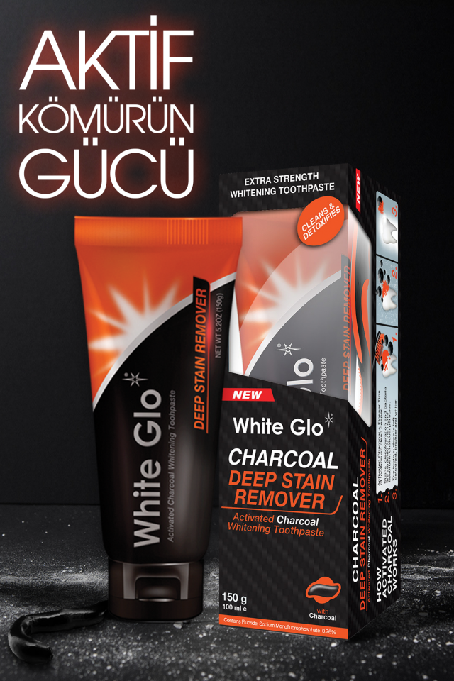 Aktif Karbon Kömürlü Derin Leke Çıkarıcı Beyazlatıcı Diş Macunu 150 G Set Fırça & Esnek Kürdan Dahil
