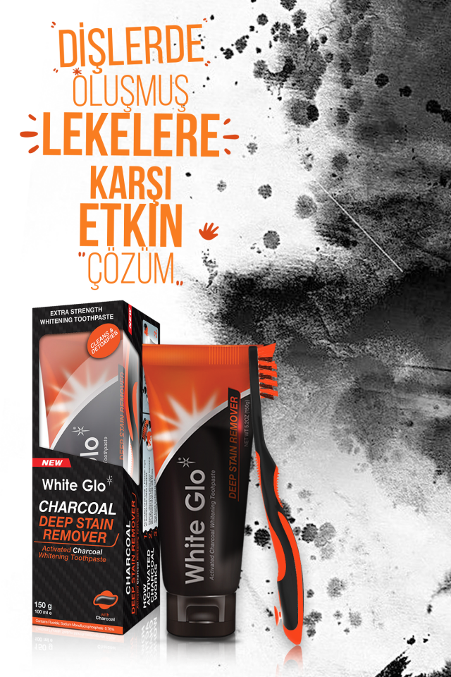 Aktif Karbon Kömürlü Derin Leke Çıkarıcı Beyazlatıcı Diş Macunu 150 G Set Fırça & Esnek Kürdan Dahil