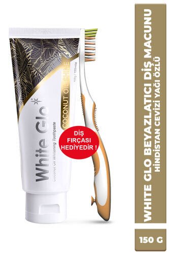White Glo Beyazlatıcı Dis Macunu Hindistan Ceviz Yağı Özlü 150 g
