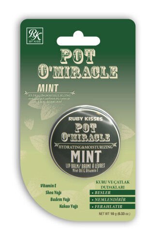 Pot O'Miracle Yoğun Nemlendirici ve Onarıcı Dudak Bakımı Nane Özlü 10 G