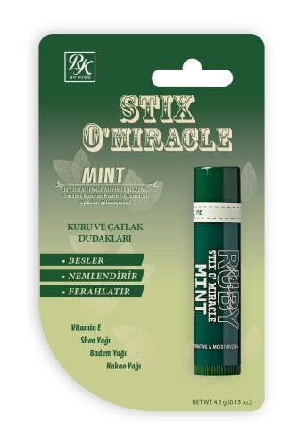 Stix O'Miracle Yoğun Nemlendirici ve Onarıcı Dudak Bakımı Nane Özlü  4,5 gr