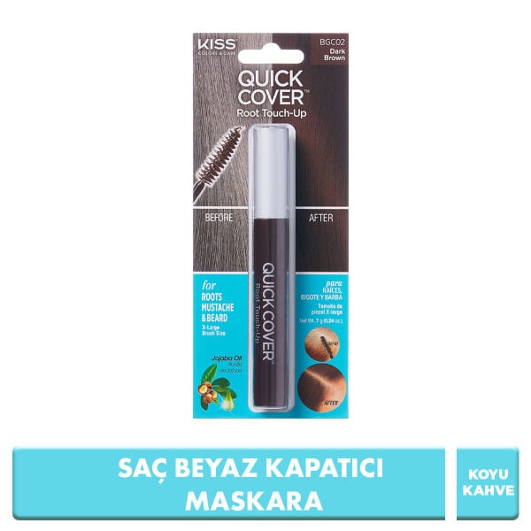 Ouick Cover Beyaz Saç Kapatıcısı Maskara  Kahverengi 7g