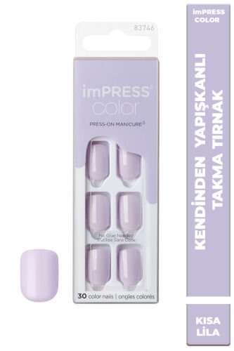 İmpress Color Kendinden Yapışkanlı Takma Tırnak Kısa Lila