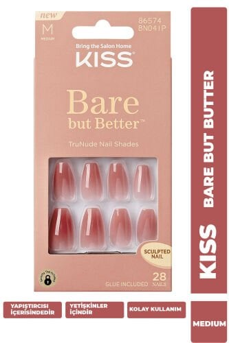 Kiss Jel Takma Tırnak Uzun Kahverengi Ombre