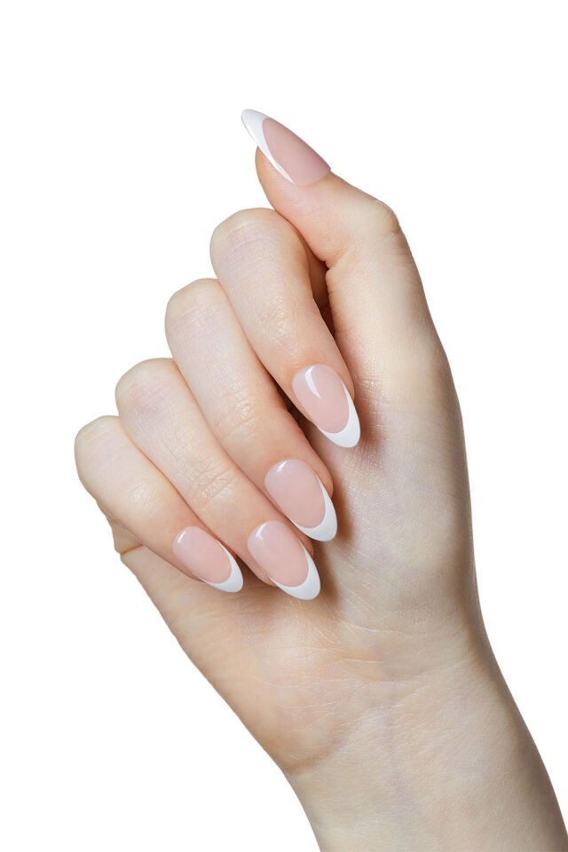 Kendinden Yapışkanlı Takma Tırnak Uzun Oval French