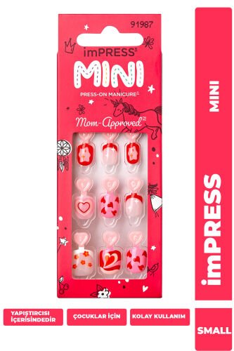 İmpress Mini Kendinden Yapışkanlı Çocuk Takma Tırnağı Renkli