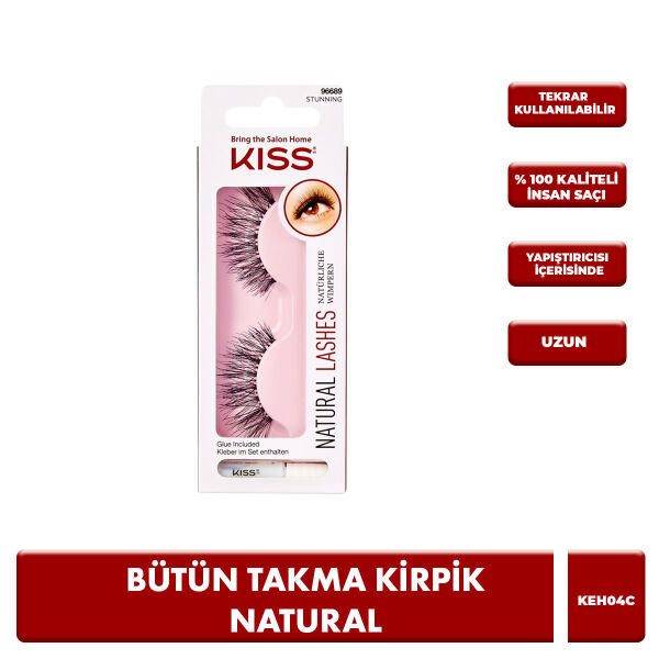 Kiss Bütün Takma Kirpik | Doğal Görünüm Hafif ve Kolay Uygulama