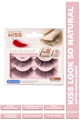 Kiss Bütün Takma Kirpik İkili Tekrar Kullanılılabilir Yoğun