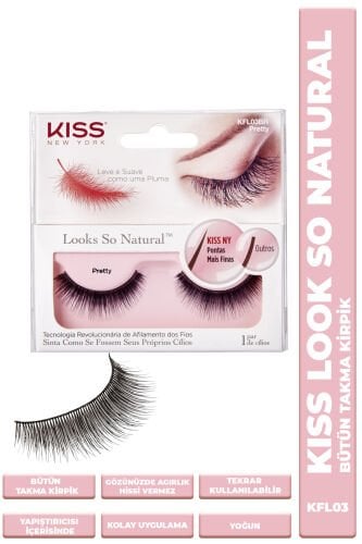 Kiss Bütün Takma Kirpik Tekrar Kullanılılabilir Yoğun