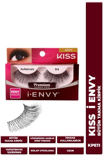 Kiss Bütün Doğal Takma Kirpik %100 İnsan Saçı Yoğun