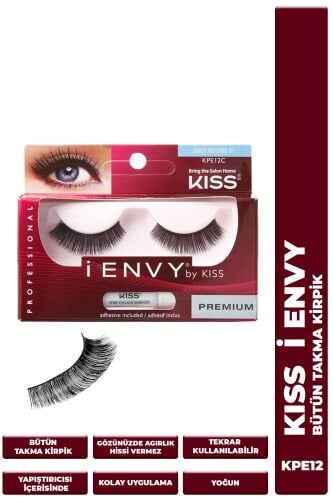 Kiss Bütün Doğal Takma Kirpik %100 İnsan Saçı Yoğun