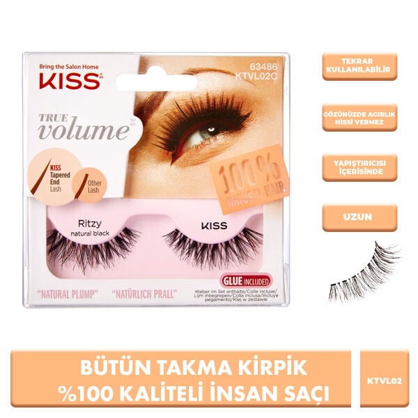 Kiss Bütün Takma Kirpik %100 İnsan Saçı