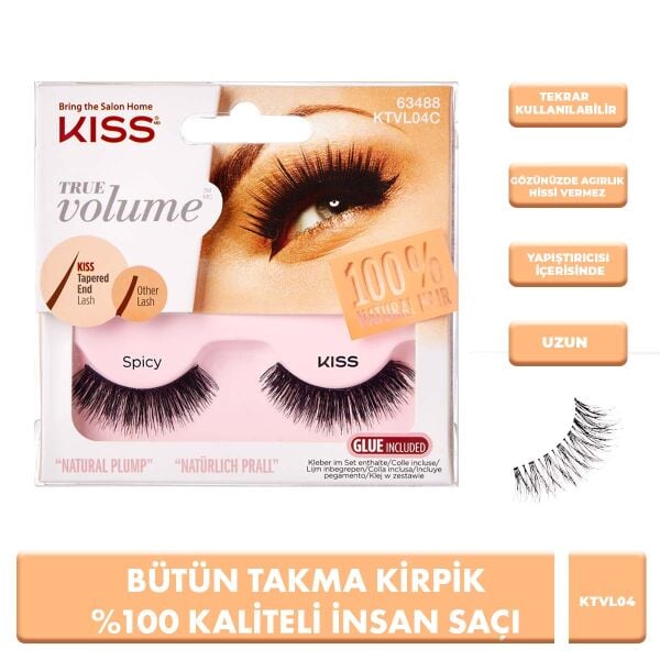 Kiss Bütün Takma Kirpik %100 İnsan Saçı Yoğun