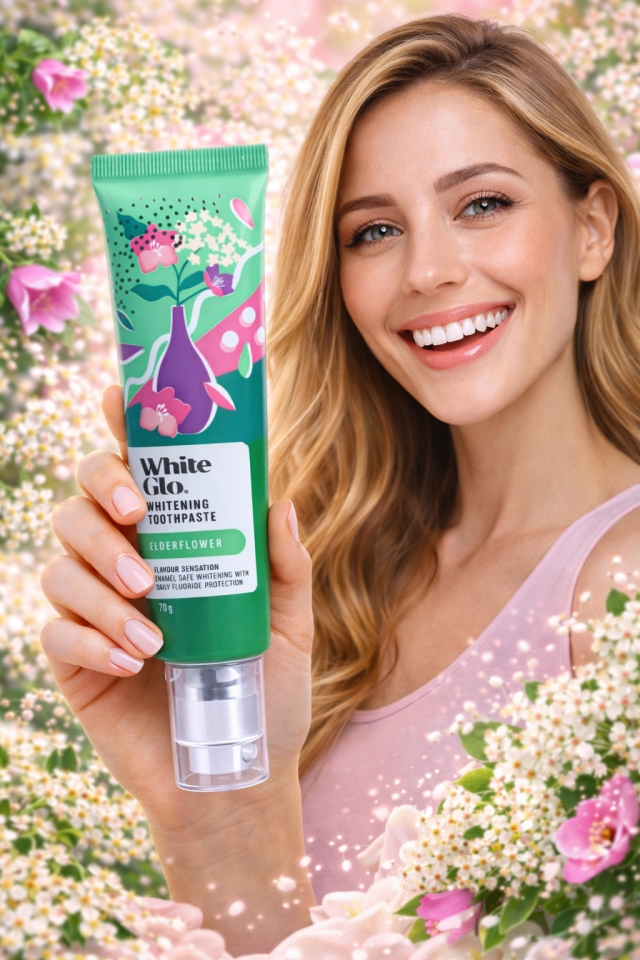 White Glo Glutensiz Vegan Diş Macunu Mürver Çiçeği Aromalı 70 G