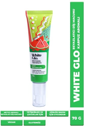 White Glo  Glutensiz Vegan Diş Macunu Karpuz Aromalı 70 G