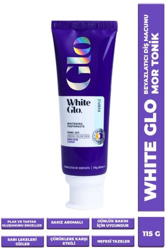 White Glo Glutensiz Sarı Leke Karşıtı Mor Diş Macunu 115 GR