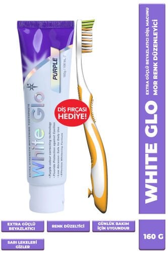 White Glo Extra Beyazlatıcı Mor Diş Macunu 160 GR