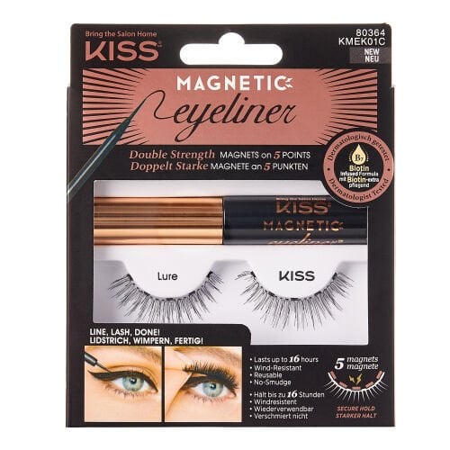 Kiss Manyetik Takma Kirpik ve Eyeliner Uzun – Yapıştırıcısız Kolay Kullanım