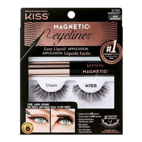 Kiss Manyetik Takma Kirpik ve Eyeliner Seti Uzun Yoğun – Yapıştırıcısız Kullanım