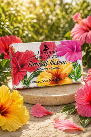 Bitkisel El Ve Vücut Sabunu Hibiskuc Çiçeği Kokulu 100 G
